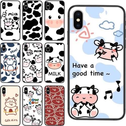 Black Hoesjes Trend Prime Dairy Cattle Cow Speckle Cute Discount Youth For Redmi Note 10 9 9S 9T 8 8T 7 6 5 5A 4 Pro Max 4G 5G