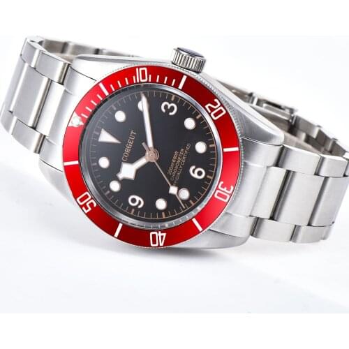 CORGEUT 2021 41mm Luxury Mens Citizen Movement Watch Automatic Military Sports Diver Clock Luminous Business Mechanical Watch