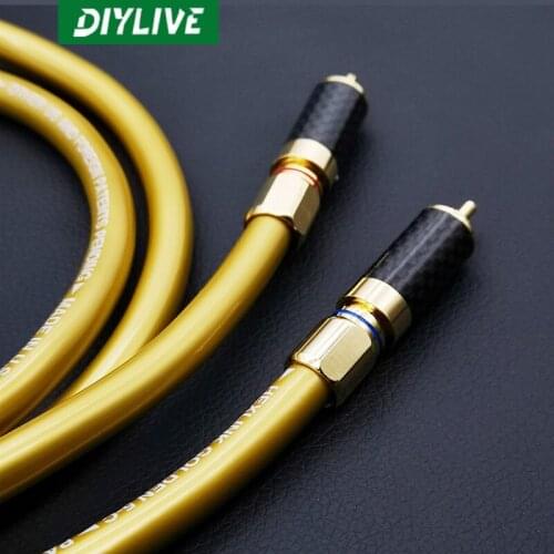 DIYLIVE 1.5 meters CARDAS/ CARDAS 5-C gold edition 2RCA audio cable two to two audio amplifier connection line audio signal line