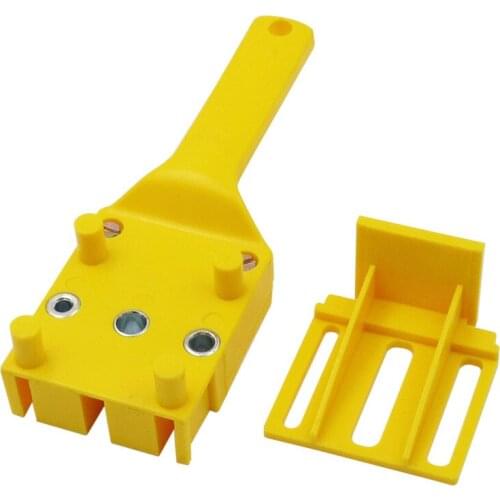 Woodworking Dowel Jig fits 6 8 10mm Drill Bits Wood Drilling Doweling Hole Saw Tools Handheld Drill Guide with Metal Sleeve