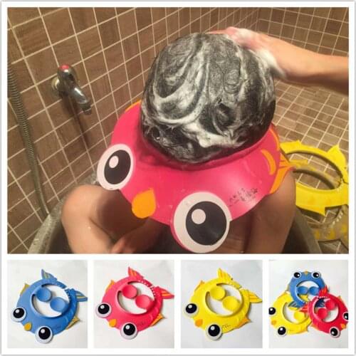 Hot Babies Children Kids Safe Shampoo Bath Bathing Shower Cap Wash Hair Shield Hat