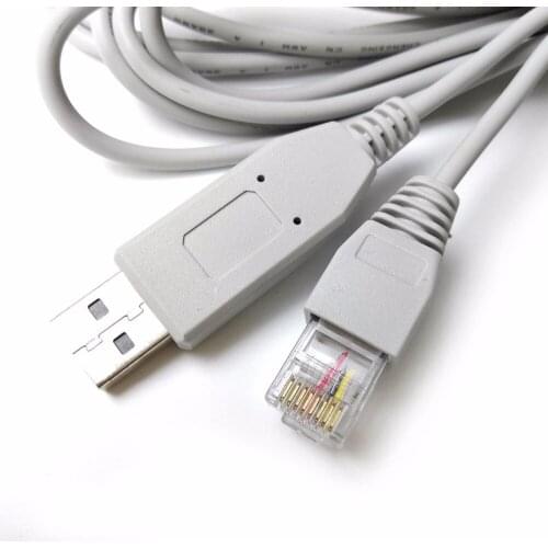 Grey beige 2.5mtr CP2102 usb rs232 to rj45 adapter cable for pos scanner