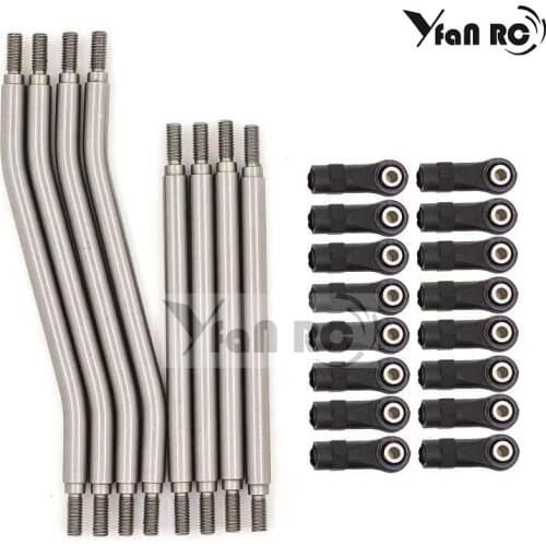 RC Steering Linkage Set RC Steering Link Rod End Stainless Steel Fit for Axial Capra AXI03004 Remote Control Car RC Parts 1 orde