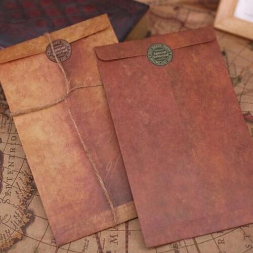 100pcs 12x20cm Retro Kraft Envelope Vintage Wedding Birthday Party Paper Mail Invitation Greeting Card Gift Envelopes