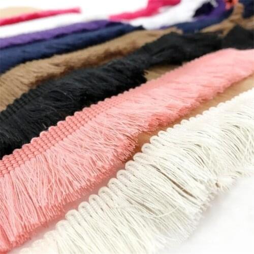 New 10 Yards 2.5CM Width Lace Fringe Trim Tassel Fringe Trimming For Diy Skirt Curtain Decoration Side Ethnic Wind Ribbon Lace