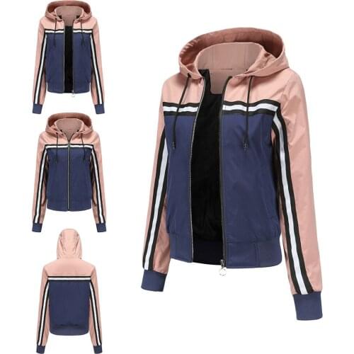 Autumn Women Jackets Patchwork Light Waterproof Hooded Shirring Slim Thin Female Short Jaqueta Outwear Spring Clothing C2743