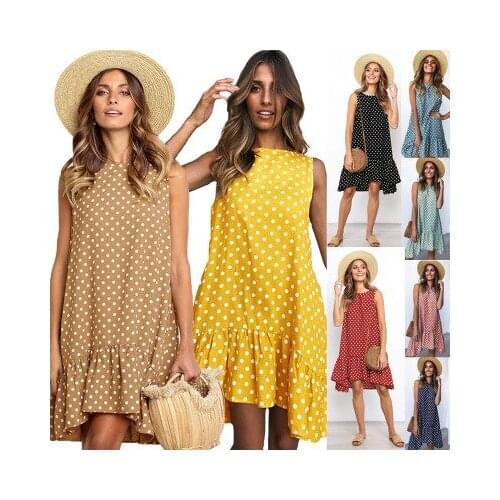 Летние платья в горошек Oyao China At AliExpress
