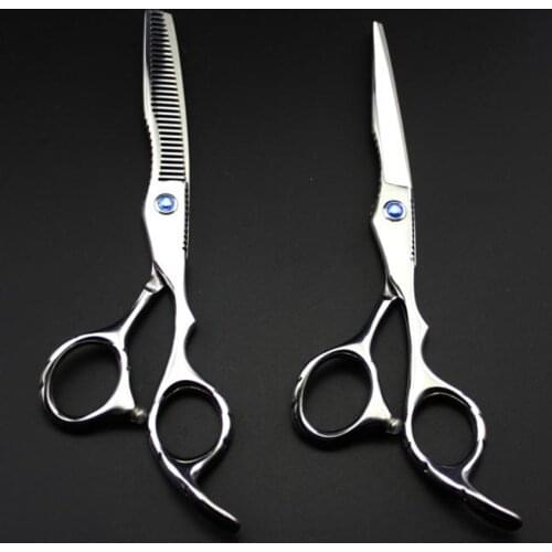 Professional 6 inch 440c 6cr13 cut hair scissors set cutting barber Thinning scissor hairdressing scissors shears styling tools