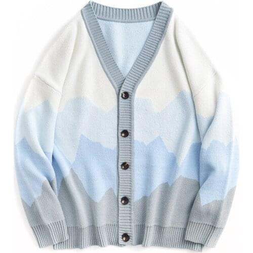 Plus Size Mens Cardigan Sweater Tide Loose Knit Casual Coat Knitted Overcoat Autumn Clothes Knitwear Tops Jacket Outerwear