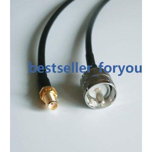SMA Female To UHF Male Plug PL259 PL-259 RF Straight Pigtail Jumper RG58 Cable 50cm