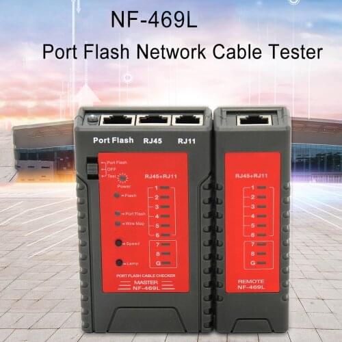NF-469 RJ45 RJ11 Tester Network Cable Tester for Ethernet LAN Cable Landline Phone Wire Testing Tool for installers