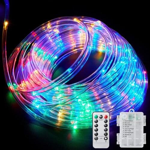 LED Rope Lights Battery Operated String Lights 30M 300LEDs 8 Modes Outdoor Waterproof Fairy Lights with Remote For Christmas