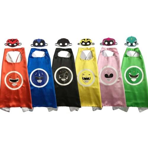 Custom Kids Face Hero Capes Personalized Party Capes Super Hero Capes Red Blue Pink Green White Yellow Black Rangers