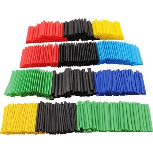 530Pcs/Set Heat Shrink Tube 2:1 Wrap Wire Cable Insulated Polyolefin Krimpkous Heat Shrinkable Sleeve Tubing Termoretractil Kit
