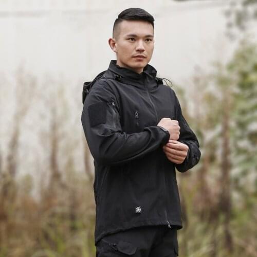 Outdoor Tactical Jacket Men Army Coat All Season Black Green Khaki Single Color Shirt Camping Hiking Fishing Traveling Army