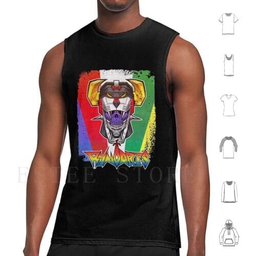 Voltskull With Rynoarts Logo Tank Tops Vest Voltron Of The Universe Giant Robots Go Lion Japan Japanese Legendary Lion