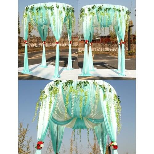 2M Diameter by 3M Tall Customized Circle Wedding Canopy chuppah Curtain Wedding Backdrop Round Canopy Party Stage Centerpieces