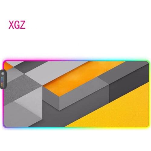 XGZ Linii Figury Tekstury RGB Gaming Mouse Pad Gaming Large Mouse Pad USB Backlit LED Office Mat Keyboard Desk Mat