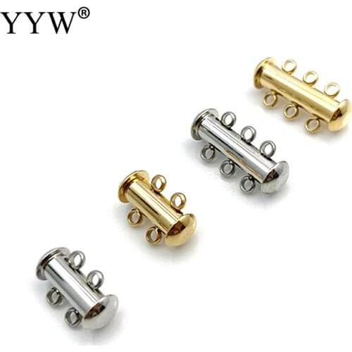 10pcs Stainless Steel Clasps 1.5cm-2.5cm For Diy Leather Bracelets Rope Charms Connector Buckles Jewelry Making Findings Clasp