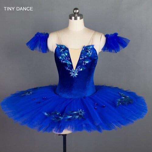 7 Layers of Stiff Tulle Royal Blue Classical Ballet Dance Costume Pancake Tutu Dress Professional Ballet Tutu Costumes BLL027