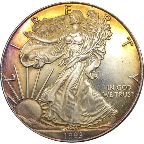 United States 1 Dollar American Silver Eagle Bullion Coin 1993 Plated Silver Commemorative Coin Copy coin
