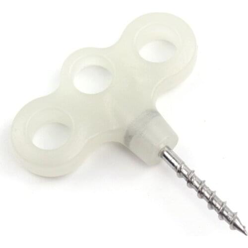 10pcs Tent Screw Pegs Outdoor Tight Light Three-eye Screw on the Camping Deck Nail Thread Stainless Steel Tent Nails