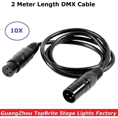 2 Meter Length 3-PIN XLR DMX Signal Line LED PAR Stage Lights DMX Cable Audio Cable Stage Microphone Cable Dj Light Equipments