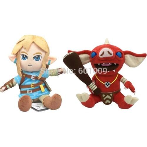 2PCS Breath of The Wild Bokoblin & Link Boy 20-28CM Plush Doll Toy Retail