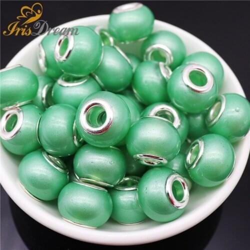 50Pcs Wholesale Lots Bulk European Beads for Jewelry Making Snake Chain Necklace Large Hole Beads fit Pandora Bracelet Bangle