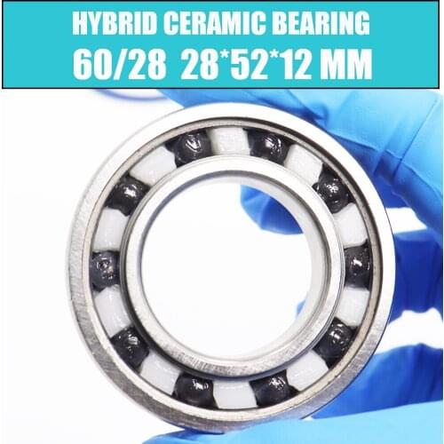 60/28 Hybrid Ceramic Bearing 28*52*12 mm PC Race Bike Front Rear Wheel 60 28 2RS LUU Hybrids Si3N4 Ball Bearings 60/28RS