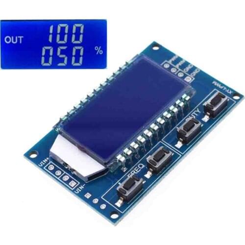 Signal Generator PWM Pulse Frequency Duty Cycle Adjustable Module LCD Display 1Hz-150Khz 3.3V-30V PWM Board Module