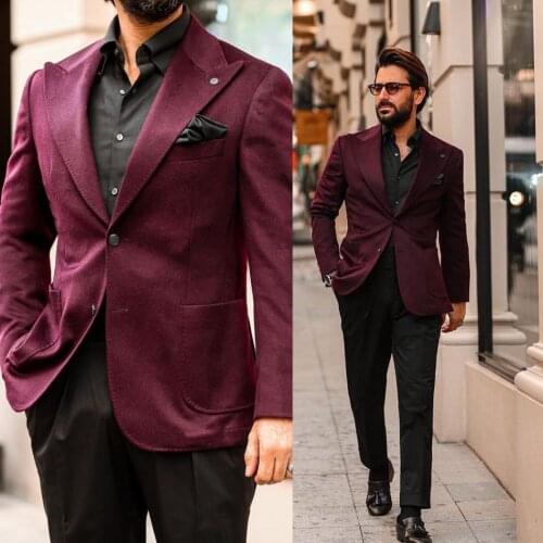 Custom Made Men Tuxedos Business Peaked Lapel Pants Suits Streetwear Wedding Groom Party Prom Formal Coat Blazer 2 Pieces
