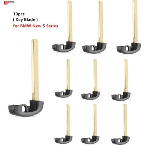Keyecu 10pcs/lot Insert Key Blade Smart Remote Key Uncut Blank Fob Fit for BMW New 5 Series