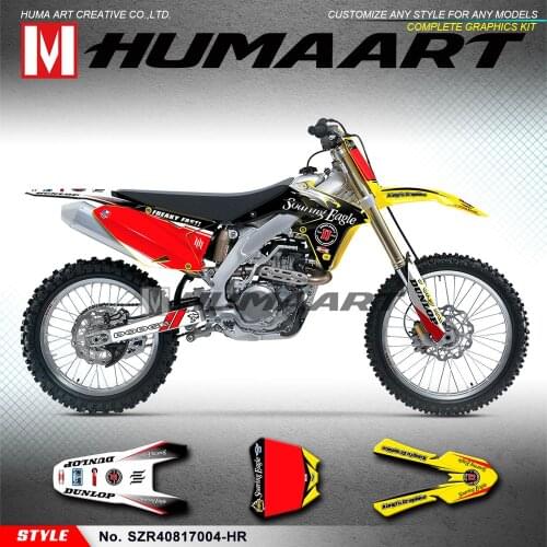 HUMAART MX Racing Graphics Personalized Sticker Kit for RMZ 450 2008 2009 2010 2011 2012 2013 2014 2015 2016 2017