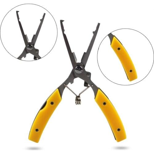 LEDIAO Fishing Pliers Stainless Steel Scissor Braid Line Lure Cutter Hook Remover Fish Use Tongs Foldable Multifunction Tackles