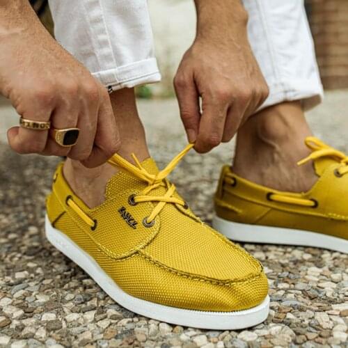Knack Mevsimlik Keten Ayakkabı 008 Sarı Yeni Moda Türk Malı Hızlı Kargo Tüm Kıyafetlere İndirimli Fiyatlar Hediyelik Özel