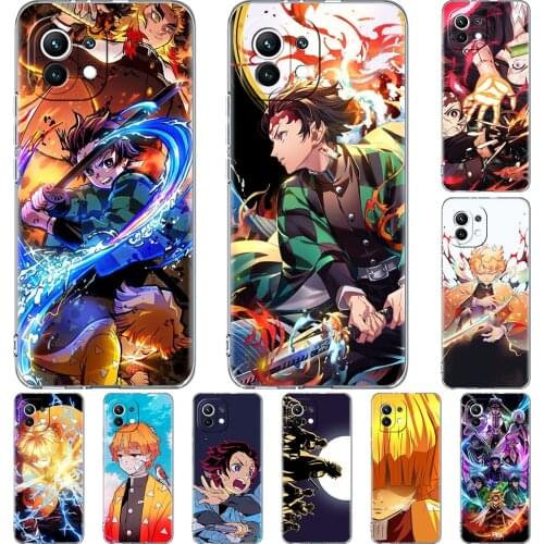 Soft Clear Case For Xiaomi Mi Poco X3 NFC 10T Pro M3 Note 10 Lite 11 F3 9T F3 CC9 TPU Silicone Phone Cover Demon Slayer Anime