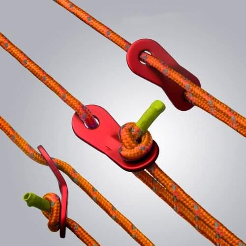 Outdoor Camping Tent Parachute Cord Rope Buckle Camping Tent Cord Rope With Aluminum Tensioners And Tent Stakes