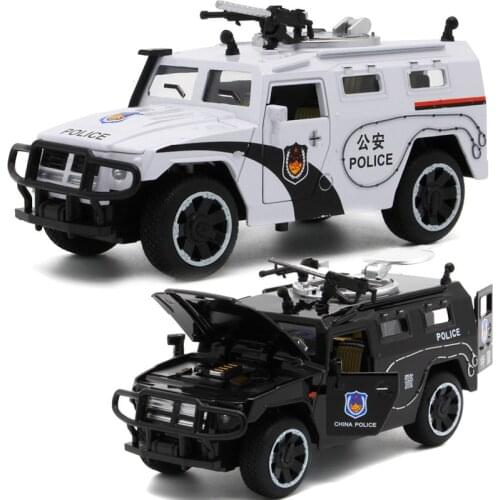 New 1:32 Knight Armored Special Police Car Model Alloy Light Music Pull Back Car Alloy Car Model Toy Car Boy Gift Free Shipping