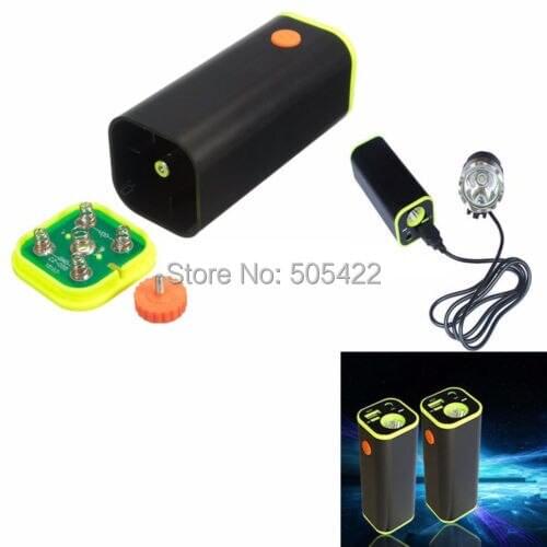 200pcs/lot New 4x 18650 Battery Pack Storage Case Box Holder USB For Bike Bicycle Light Bag