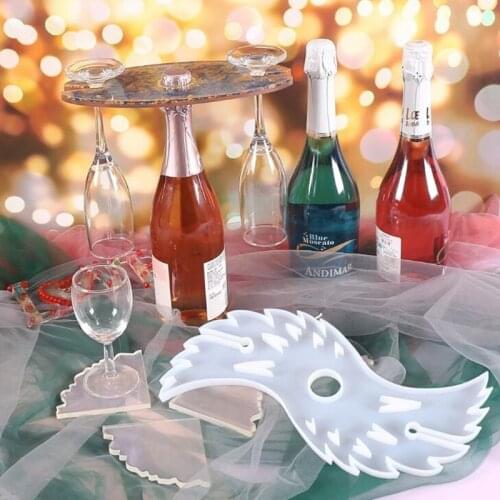 New transparent silicone mold resin decorative crafts DIY irregular wine rack mold epoxy resin mold for jewelry