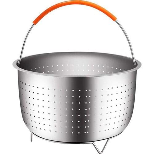 Stainless Steel Steam Basket Rice Cooker Steaming Grid Pressure Cooker Anti-scalding Steamer Fruit Cleaning Basket