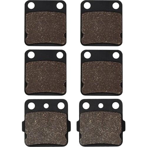 Cyleto Motorcycle Front Rear Brake Pads for Yamaha YFM350 Warrior 350 89-04 YFM 350 Wolverine 95-05 YFZ 350 BANSHEE YFZ350 90-09