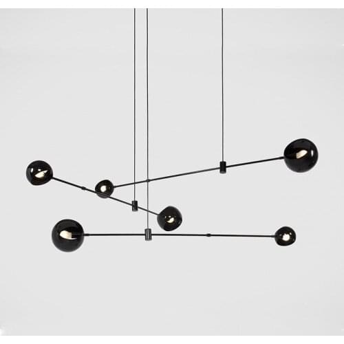 Nordic Simple Tremble Led Pendant Lighting Multi Head American Iron Hanging Lights European Restaurant Lights luminaria