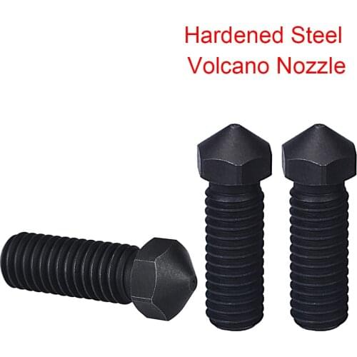 Volcano Nozzle Hardened Steel 3D Printer Nozzle For E3D Volcano Hotend Extruder 0.4-1.2MM For 1.75/3MM Filament 3D Printer Parts