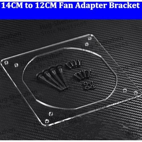 High Quality 3mm 14CM fan to 12CM fan Adapter Bracket holder with screws --2pcs/lot