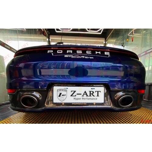 Z-ART for 2020 911 carbon fiber rear diffuser for 992 carbon fiber rear lip for 911 carbon fiber rear low spoiler for 992 lip