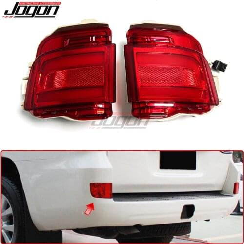 Rear Bumper Tail Light For Toyota Land Cruiser 200 FJ200 LC200 2016-2020 LED Rear Fog Lamp Fog Light Brake Reflector