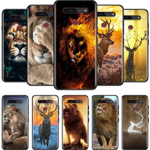 Animal Deer Lion Art For LG G8 V30 V35 V40 V50 V60 Q60 K40S K50S K41S K51S K61 K71 K22 ThinQ 5G Phone Case