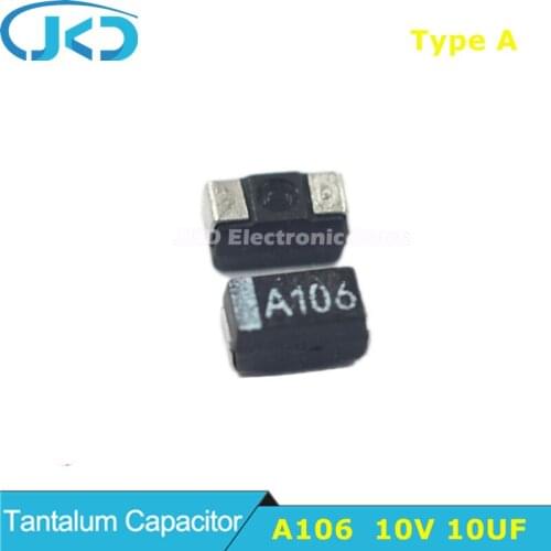 10pcs 10V 10UF SMD Tantalum Capacitor Type A 3216 A3216B 10UF10V 10V10UF 106 Original